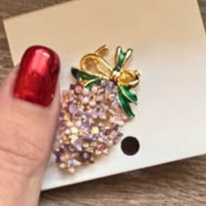 NEW Brooch Pin - Ribbon - Flowers - Sparkle